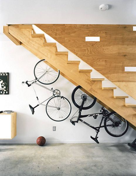under the stairs