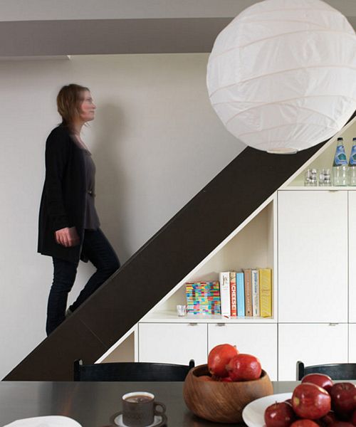 under the stairs