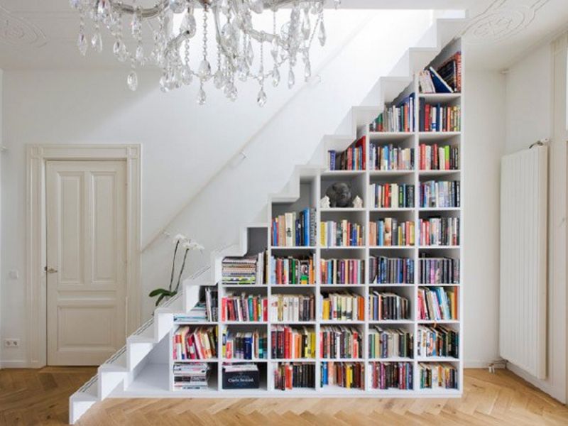 under the stairs