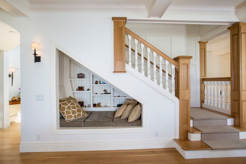 under the stairs