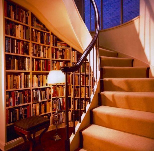 under the stairs