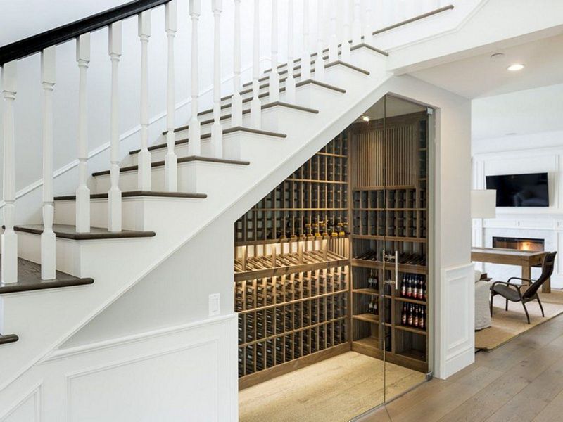 under the stairs