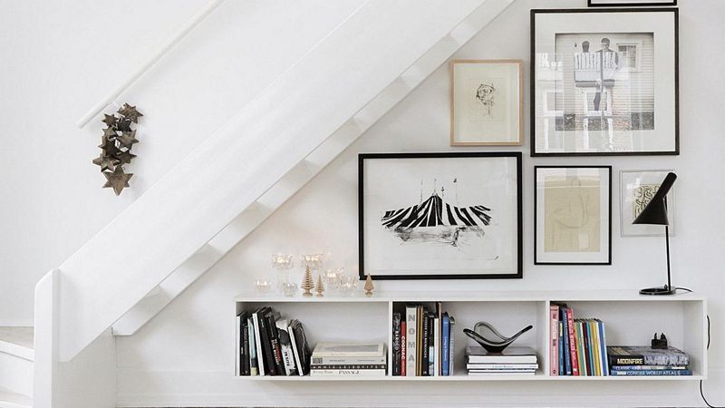under the stairs