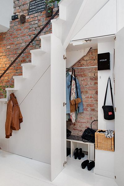 under the stairs