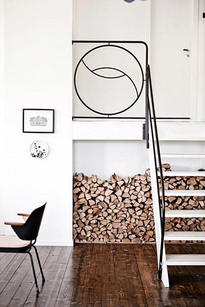 under the stairs