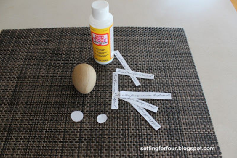 DIY French Script Easter Eggs
