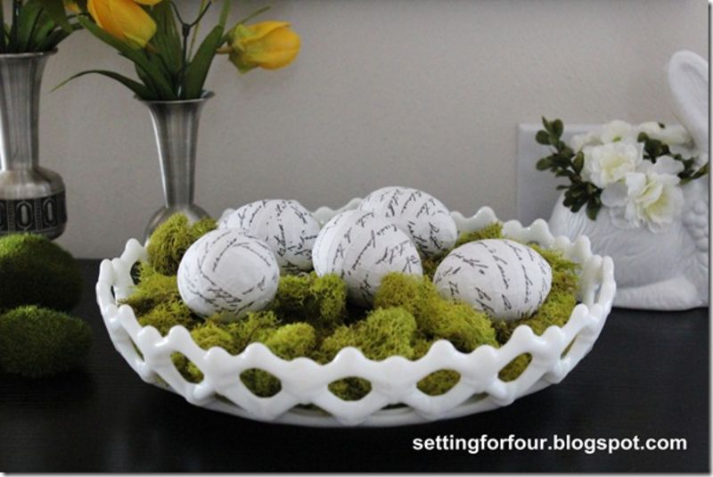 DIY French Script Easter Eggs