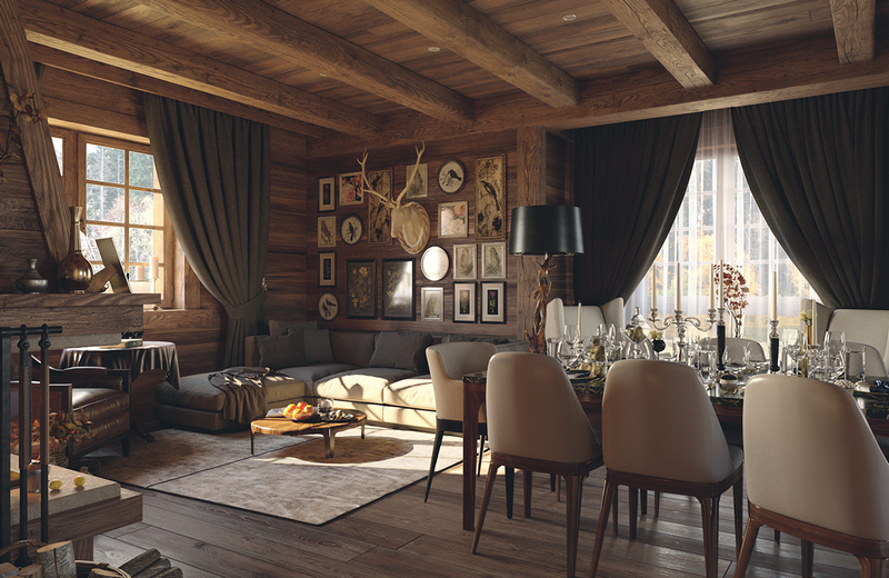 Chalet in the Red Bor by Andrey Mazyrov