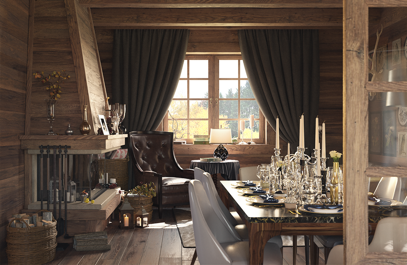 Chalet in the Red Bor by Andrey Mazyrov