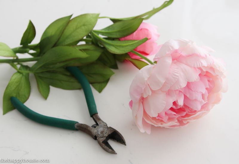 DIY Faux Copper Patina Vase Arrangement
