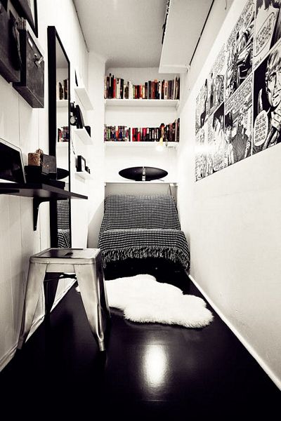 Don't Waste an Inch Ideas for Using a Really Narrow Room