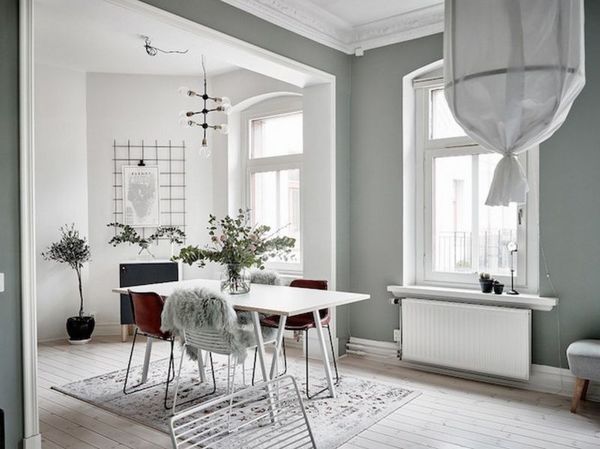A Swedish home in calming green