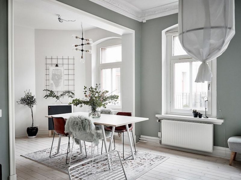 A Swedish home in calming green