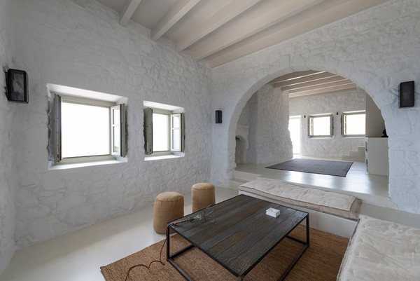 Traditional house restoration in Emporeios Settlement Castle.