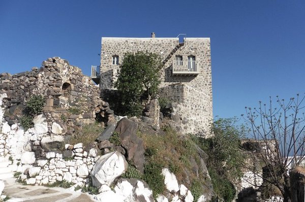 Traditional house restoration in Emporeios Settlement Castle.
