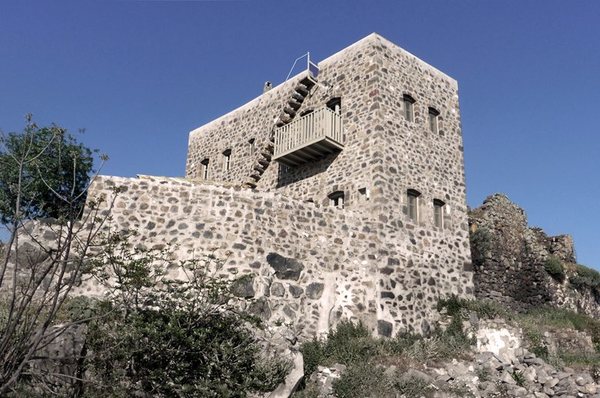 Traditional house restoration in Emporeios Settlement Castle.