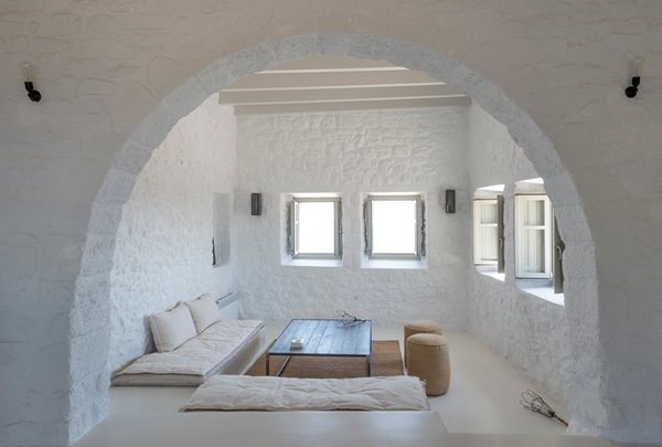 Traditional house restoration in Emporeios Settlement Castle.