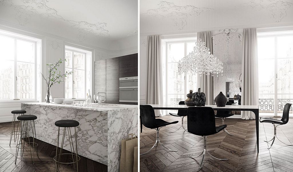 Classical apartment by Jessica Vedel