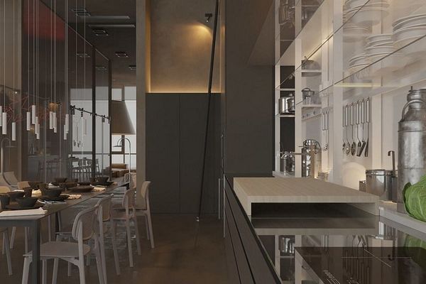 A minimalist apartment in Kiev by Sirotov Architects