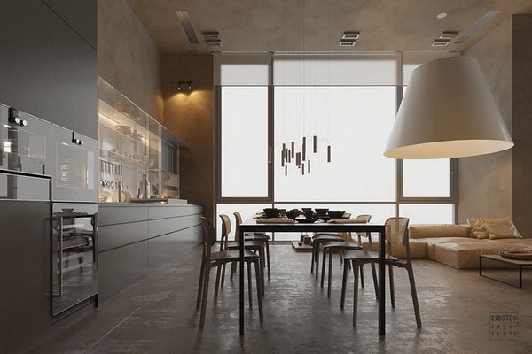A minimalist apartment in Kiev by Sirotov Architects