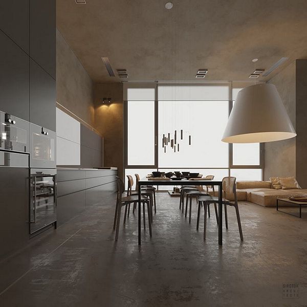 A minimalist apartment in Kiev by Sirotov Architects