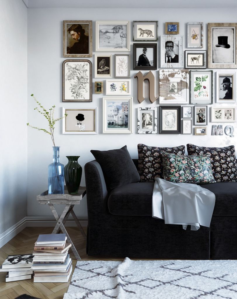 A beautifully decorated apartment in shades of white