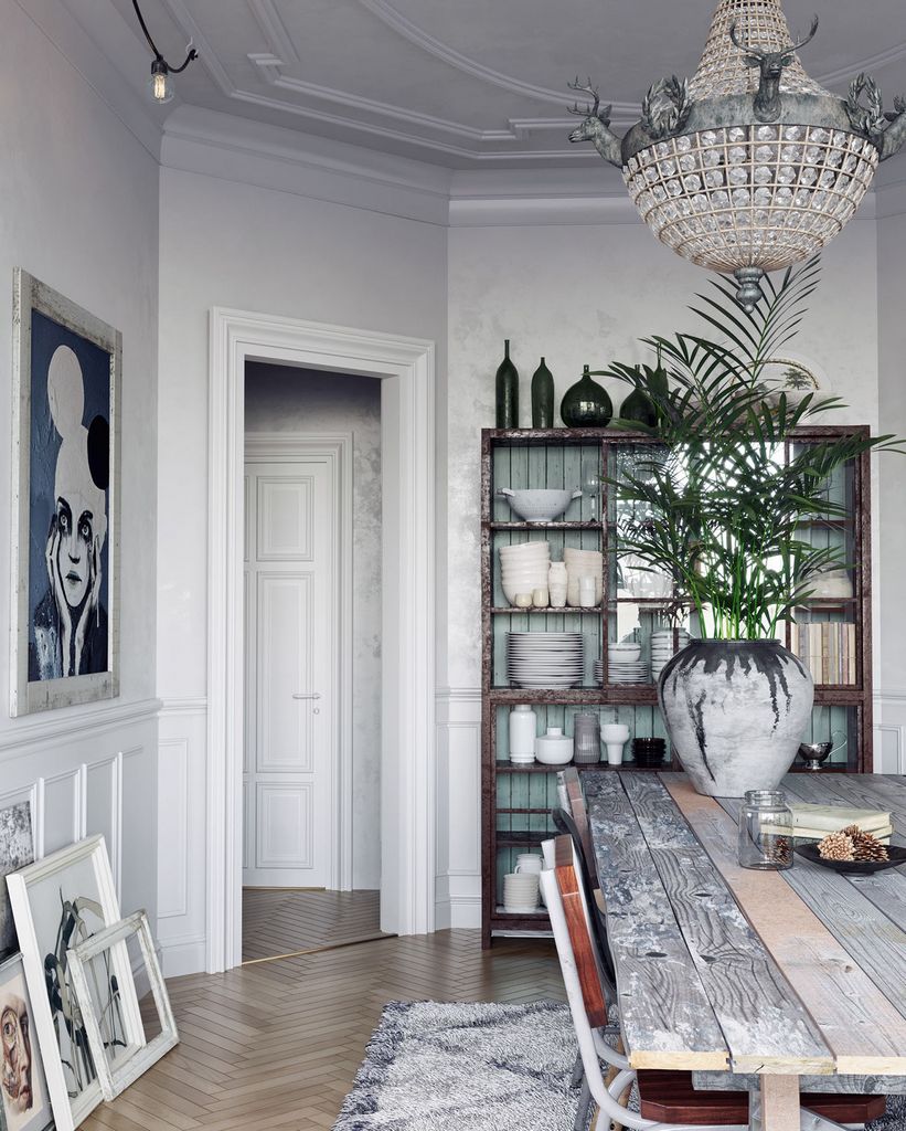 A beautifully decorated apartment in shades of white