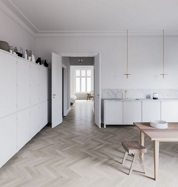 Restoration of an apartment with clean lines in Stockholm