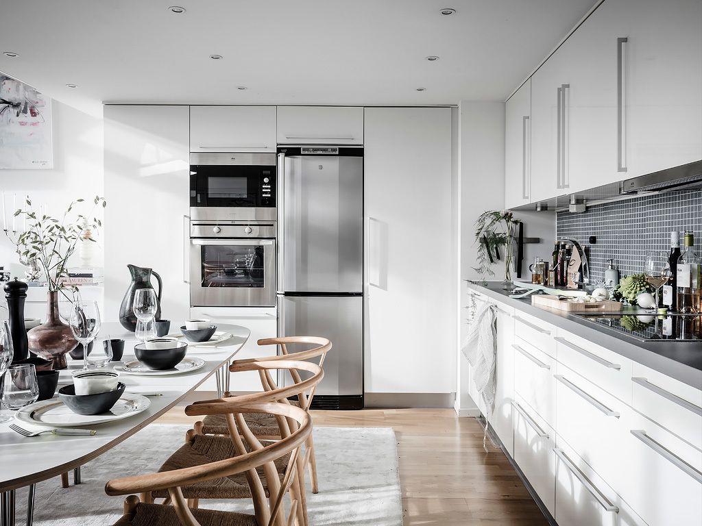 An eclectic studio in black and white hues