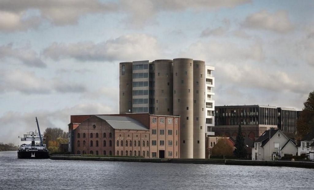 Α concrete silo apartment in Antwerp