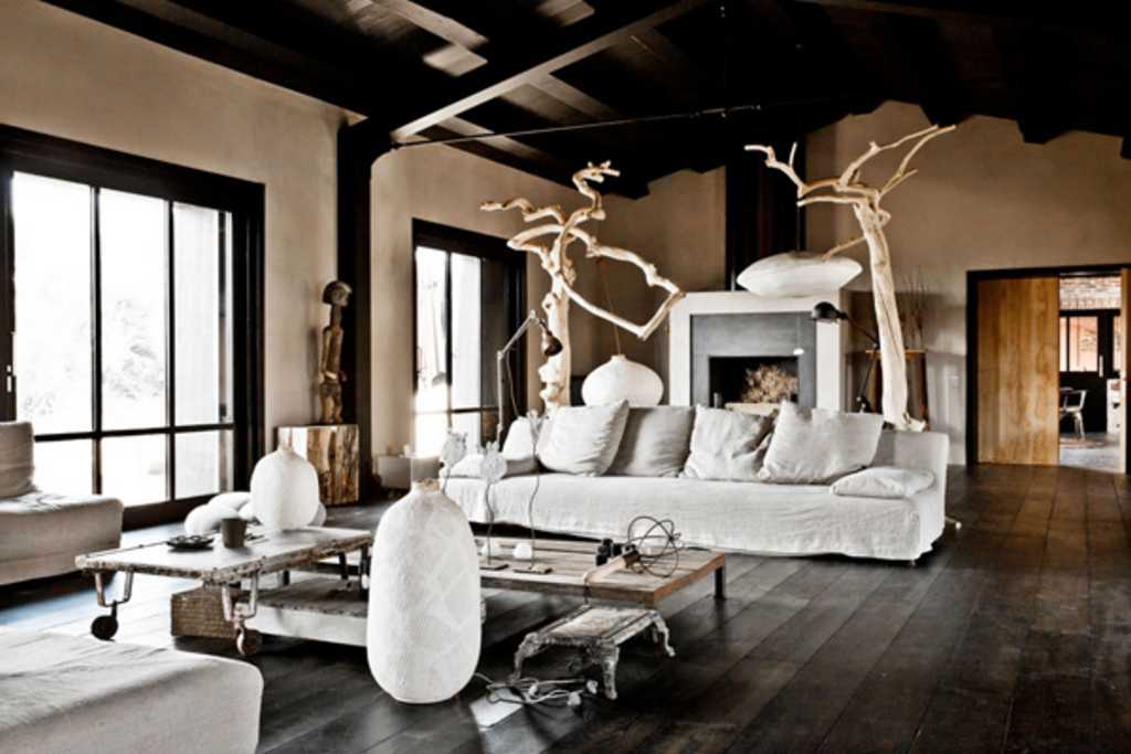 Light, wood, and stone make a cottage refuge
