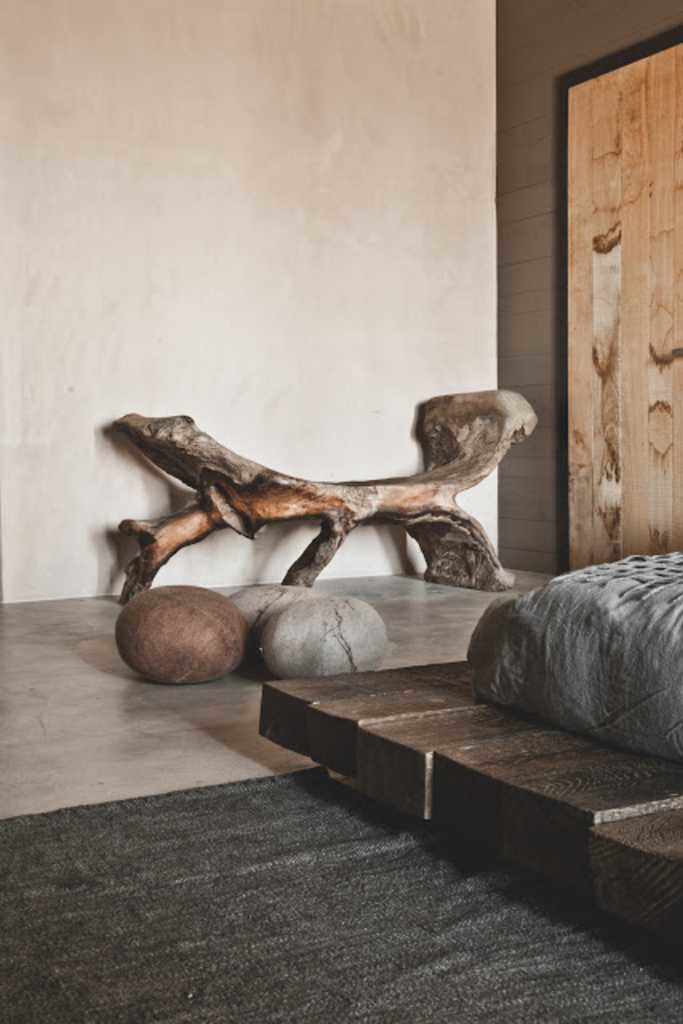 Light, wood, and stone make a cottage refuge