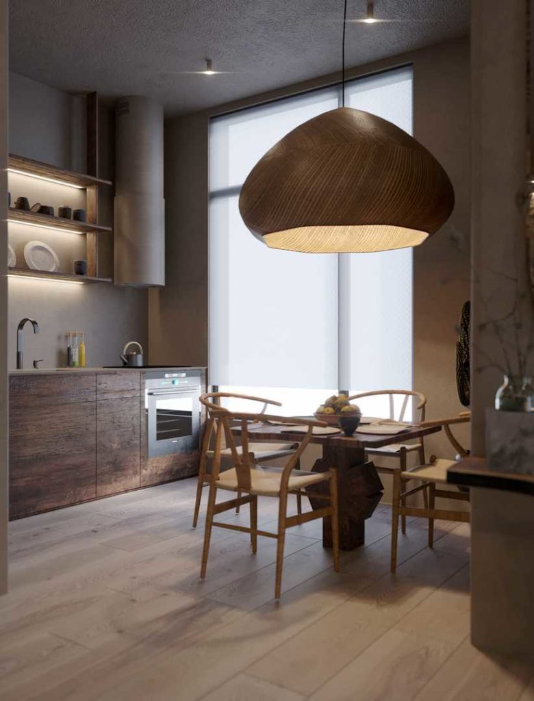 Bila Wabi Sabi Apartment by Sergey Makhno Architects