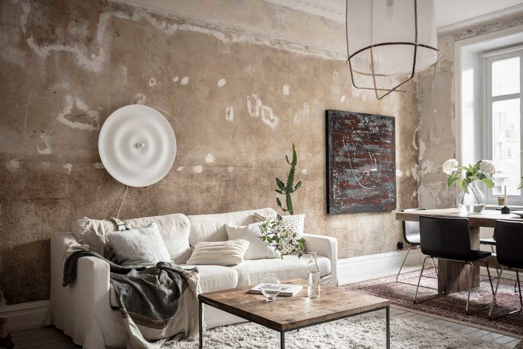 Gorgeous Old Plaster Wall In a Swedish Apartment