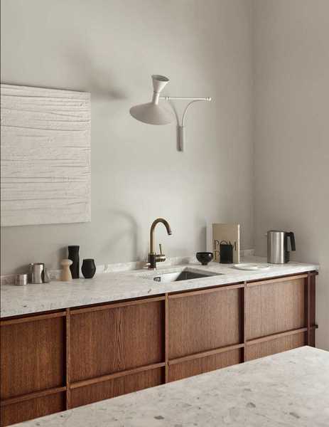 Rustic minimalism kitchen by Nordiska kok