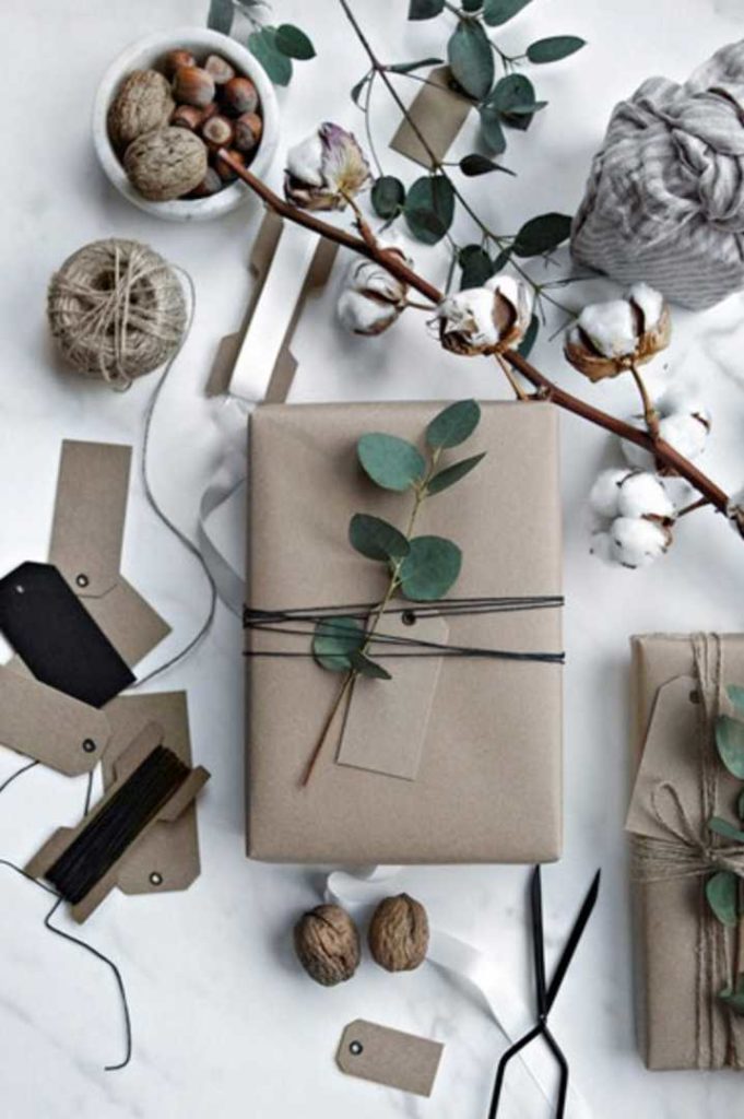 Scandinavian Christmas Gift Wrapping