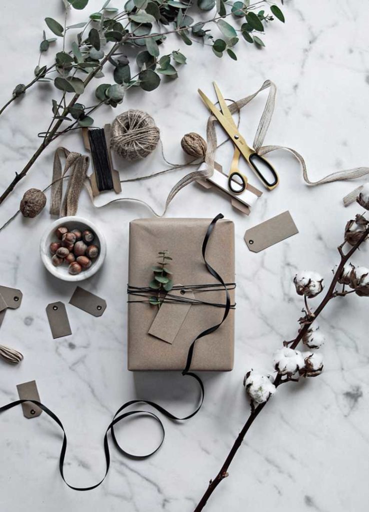 Scandinavian Christmas Gift Wrapping