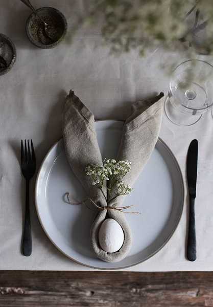 Easy Easter Table Diy Bunny Ear Narkins