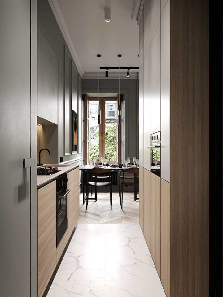 A moody apartment in the historical center of Saint-Petersburg by Cartelle Design