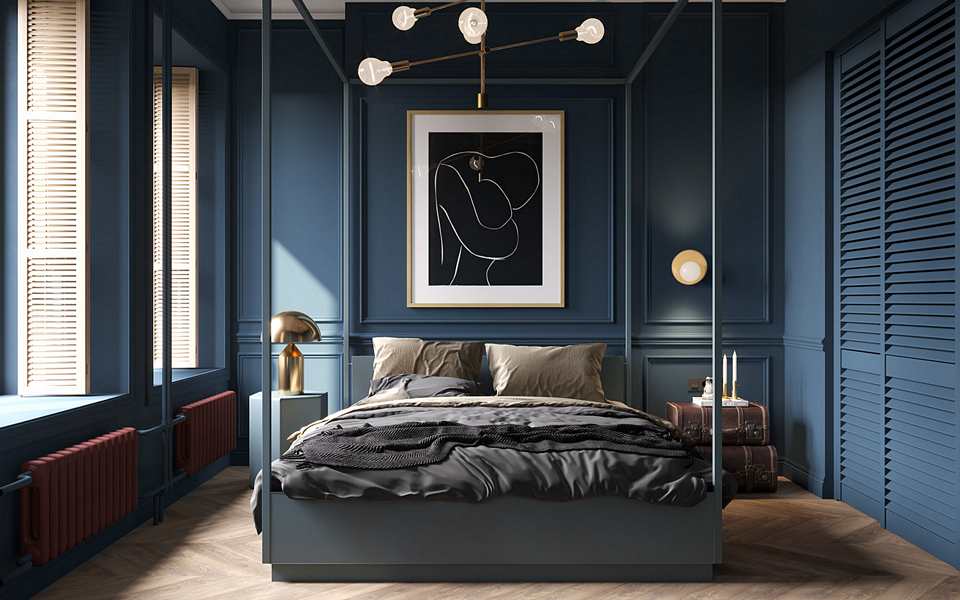 A moody apartment in the historical center of Saint-Petersburg by Cartelle Design