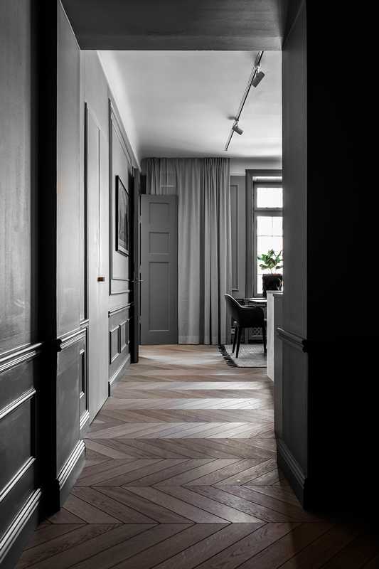 Apartment in Stockholm in grey hues