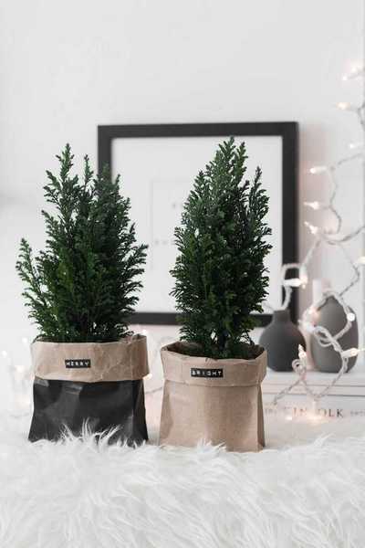 DIY Paper Bag Christmas Trees