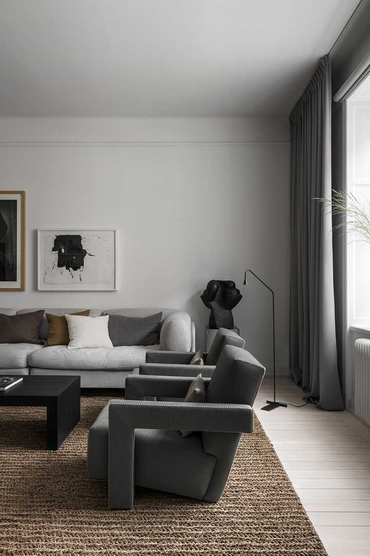 Therese Sennerholt monochrome house in Stockholm