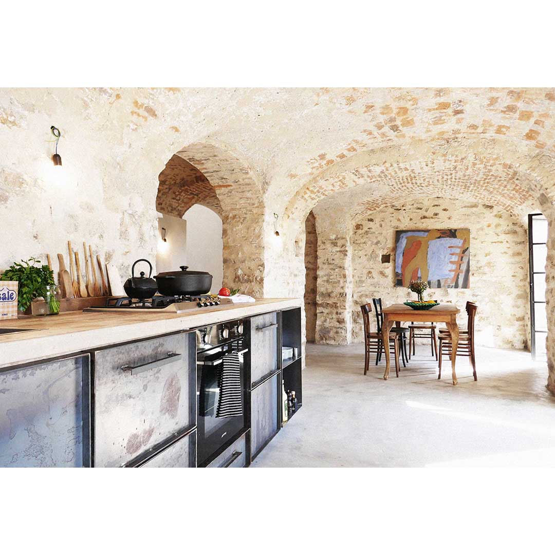 A medieval villa in the village of Montegrazie, Italy