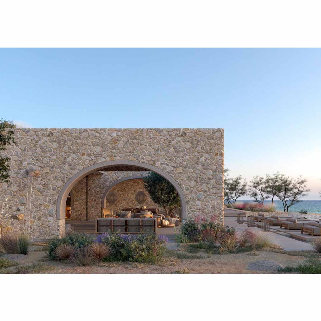 Beachfront Villa in Costa Navarino, Greece by K-Studio