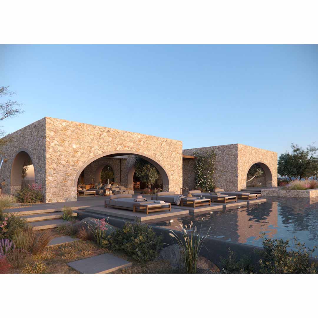 Beachfront Villa in Costa Navarino, Greece by K-Studio