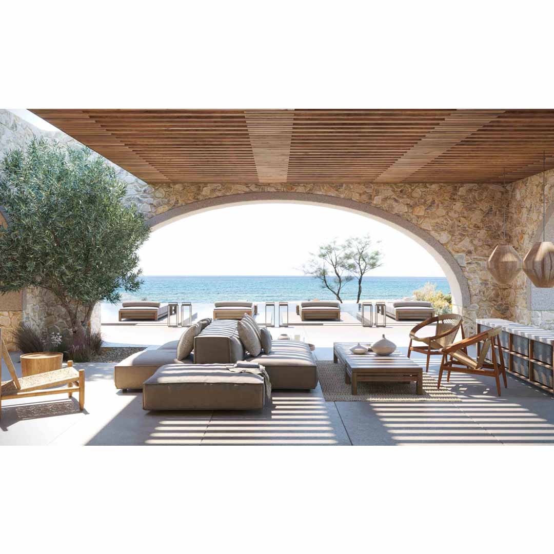 Beachfront Villa in Costa Navarino, Greece by K-Studio