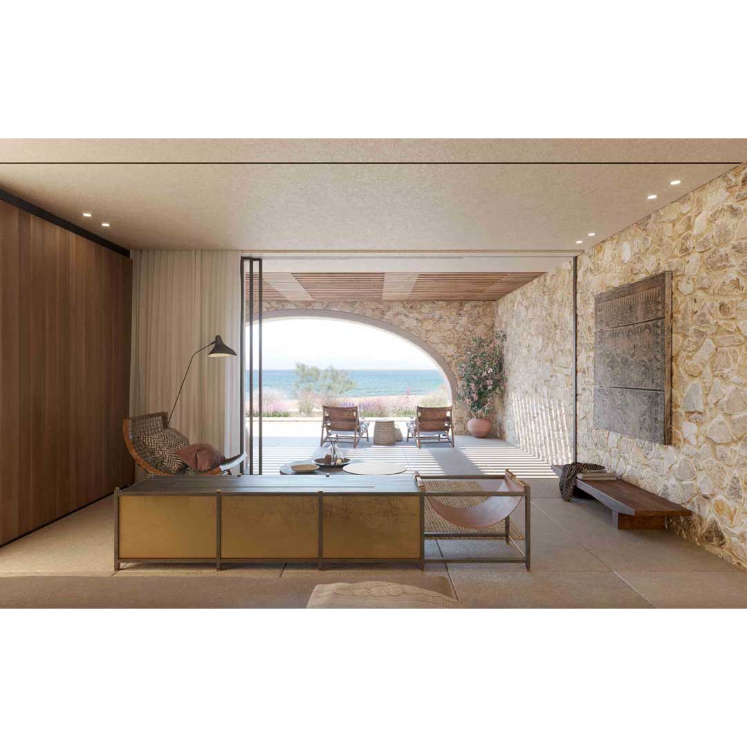 Beachfront Villa in Costa Navarino, Greece by K-Studio