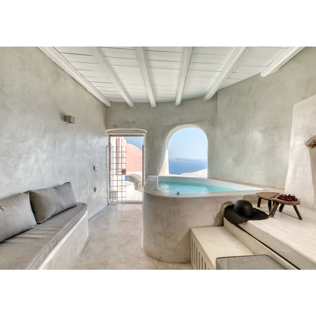 “The Marble Sun” villa in Oia, Santorini by Lime Deco