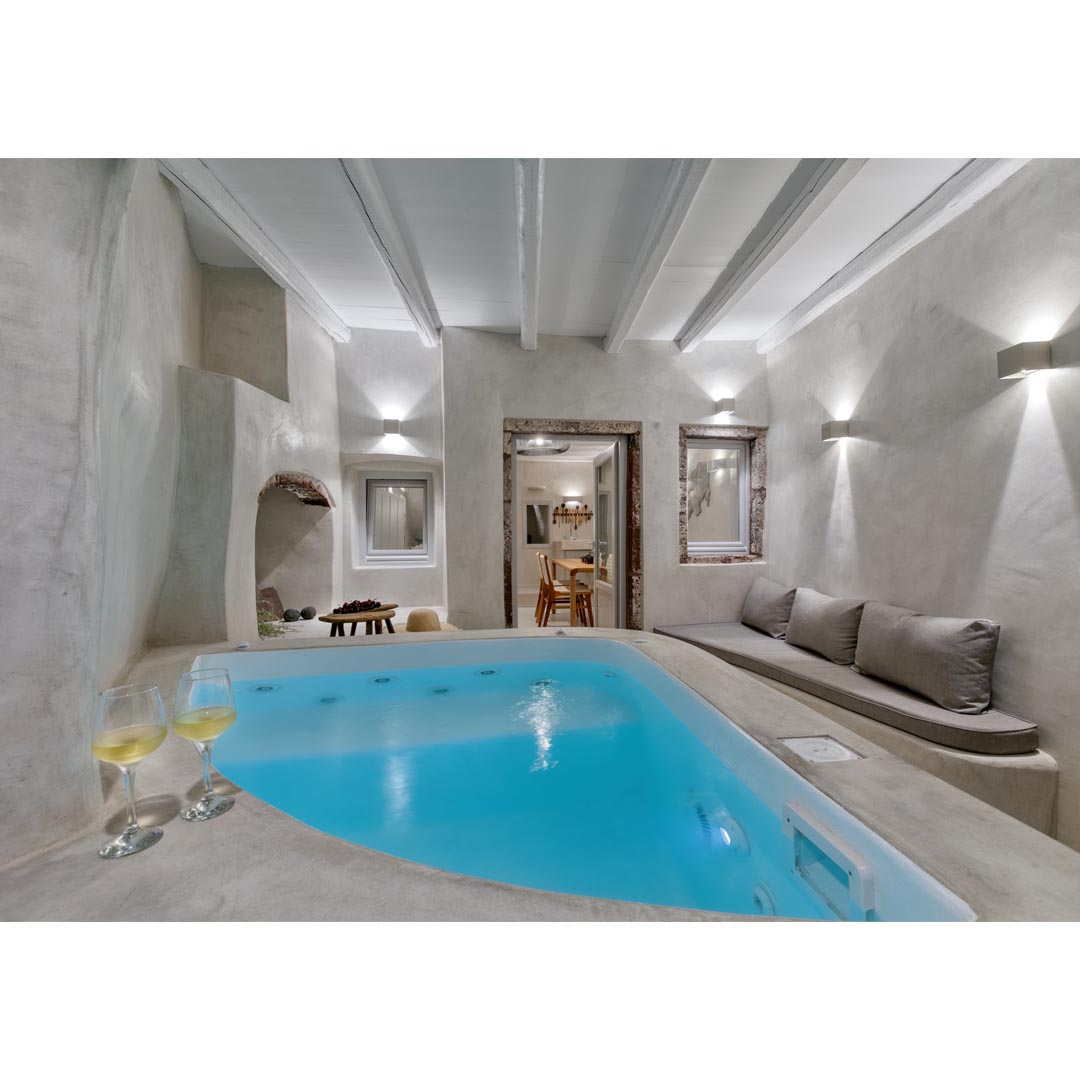 “The Marble Sun” villa in Oia, Santorini by Lime Deco